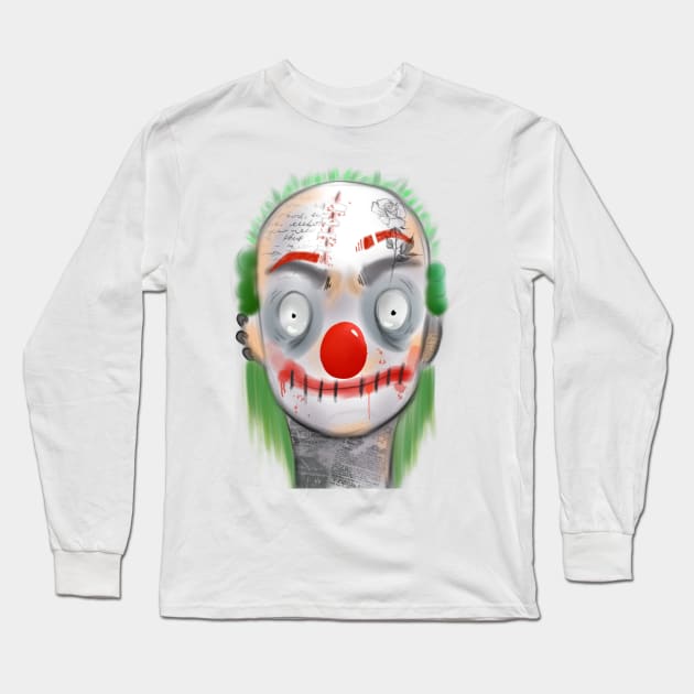 Clown Long Sleeve T-Shirt by SonnyArt225